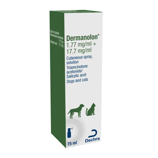 Dermanolon 1.77mg/ml + 17.7mg/ml Cutaneous Spray for Dogs & Cats