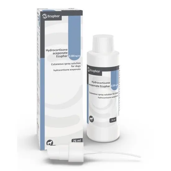 Hydrocortisone Aceponate Cutaneous Spray Solution for Dogs