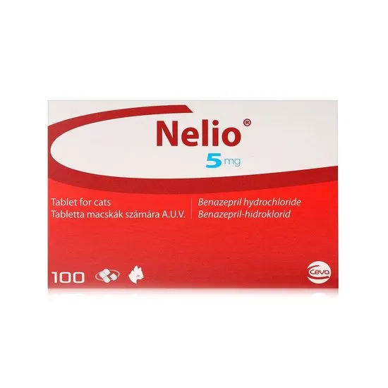 Nelio 5mg packaging for cats on a white background