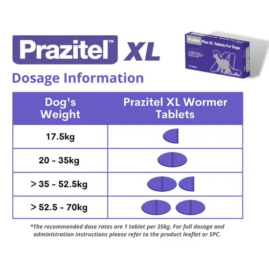 Prazitel Worming Tablets for Dogs and Cats (1 Tablet)