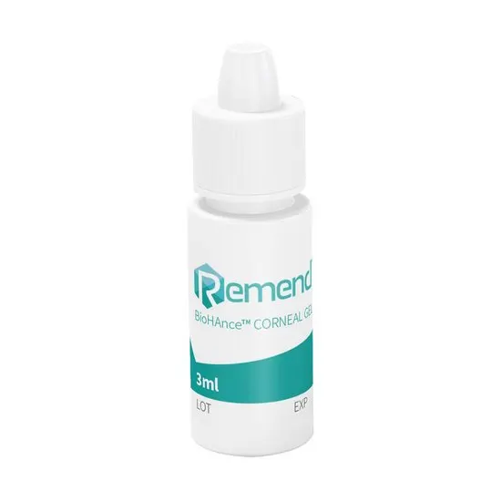 Bottle of Remender BioHance Corneal Gel on a white background