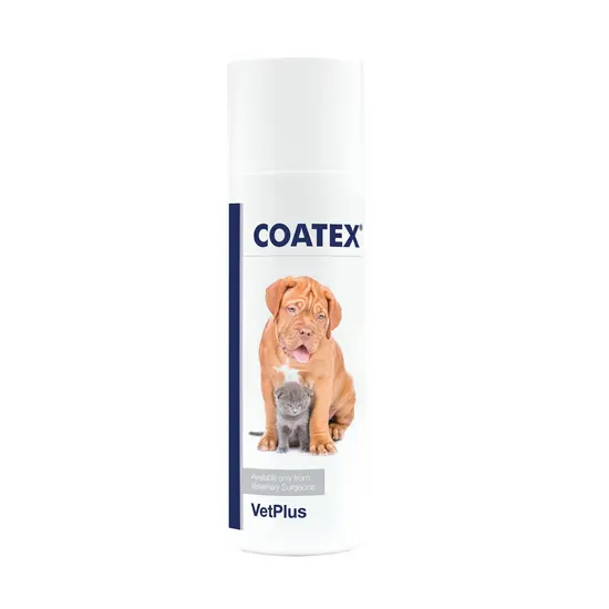 Coatex product packaging with a dog and cat illustration on a white background