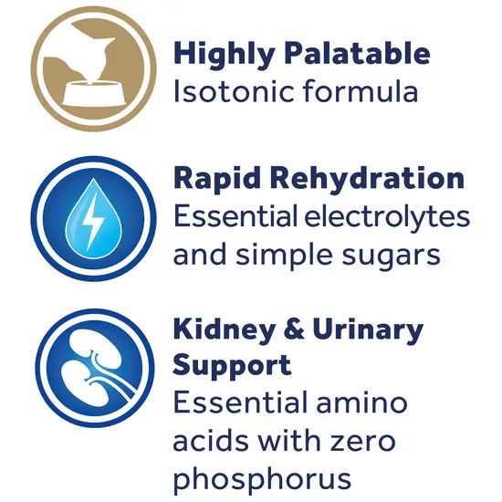 oralade features with icons and text on a white background