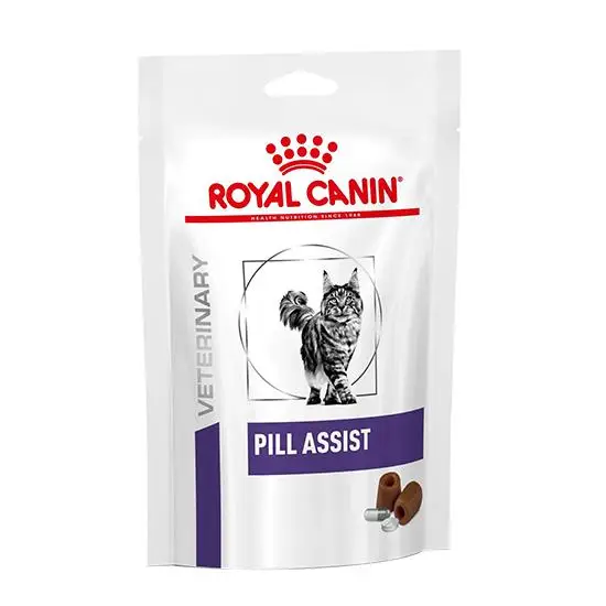 Royal Canin Pill Assist package for cats on a white background