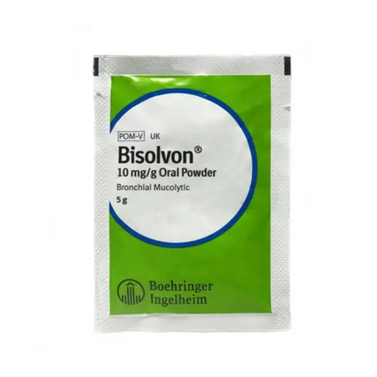 Bisolvon oral powder 10mg/g a mucolytic for use as an aid to the treatment of respiratory disease