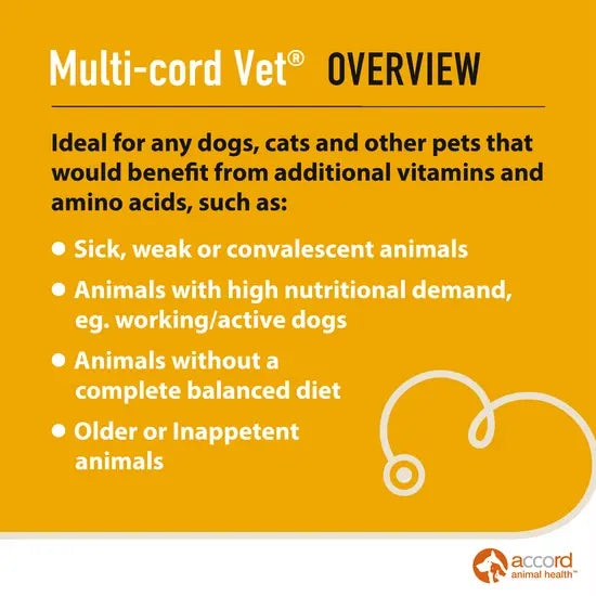 Multi-cord Vet Essential Vitamin and Amino Acid Supplement for Pets