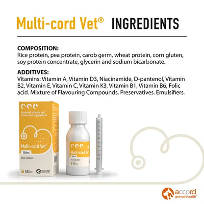 Multi-cord Vet Essential Vitamin and Amino Acid Supplement for Pets