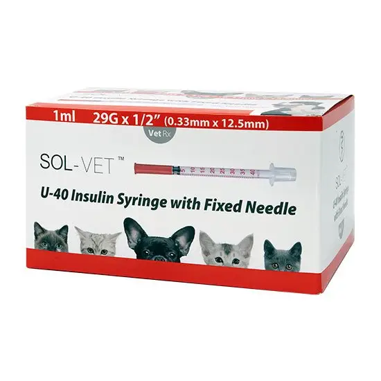 U-40 Insulin Syringes (Compatible with ProZinc & Caninsulin) Box of 100