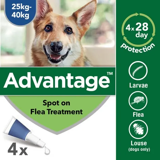 Advantage Spot-On Flea Treatment for Cats, Dogs and Rabbits (Imidacloprid)