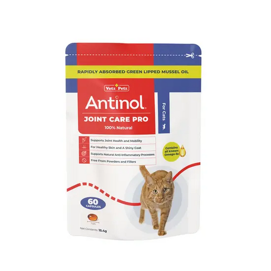 Vetz Petz Antinol Joint Care Pro package for cats on a white background