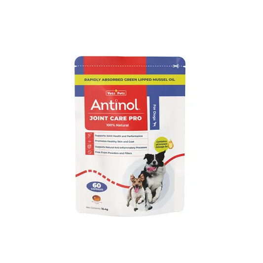Antinol Joint Care Pro package for dogs on a white background