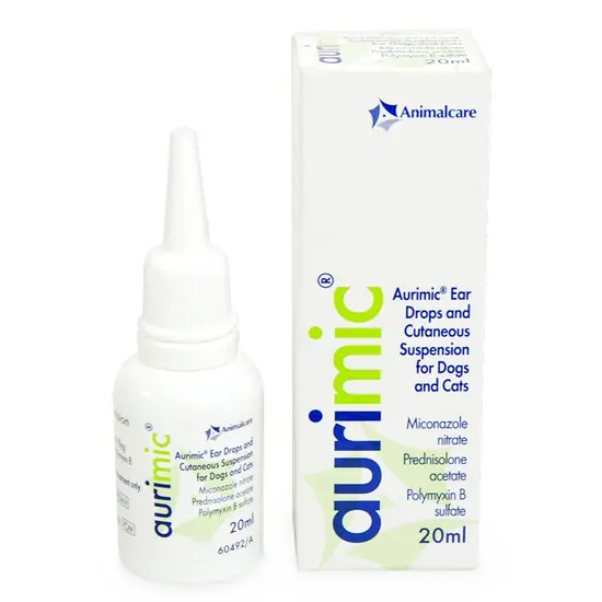 Aurimic Ear Drops and Cutaneous Suspension for Dogs and Cats 20ml