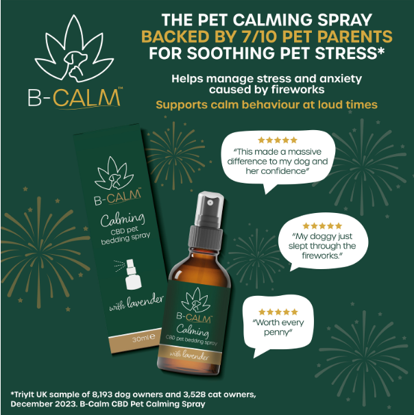 B-Calm CBD Pet Bedding Spray for Dogs & Cats