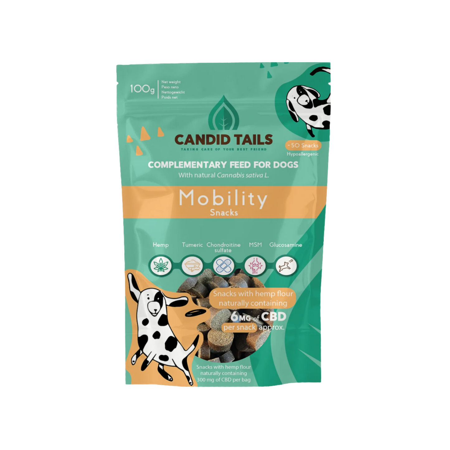 CandidTails Mobility+ CBD Snacks for Dogs (300mg & 900mg)