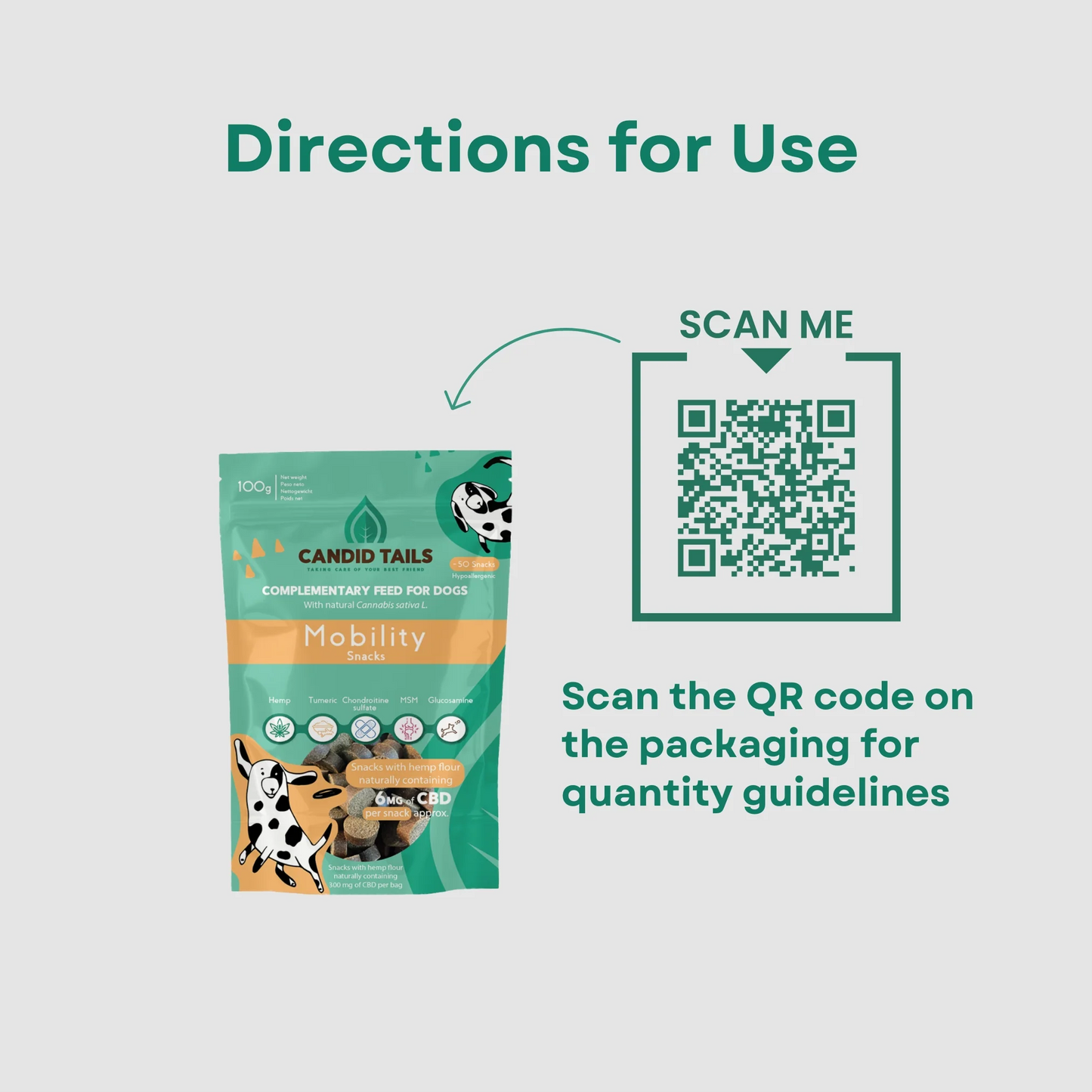 CandidTails Mobility+ CBD Snacks for Dogs (300mg & 900mg)