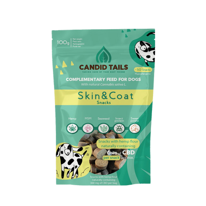 CandidTails Skin & Coat CBD Snacks for Dogs (300mg)