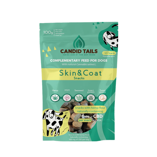 CandidTails Skin & Coat CBD Snacks for Dogs (300mg)