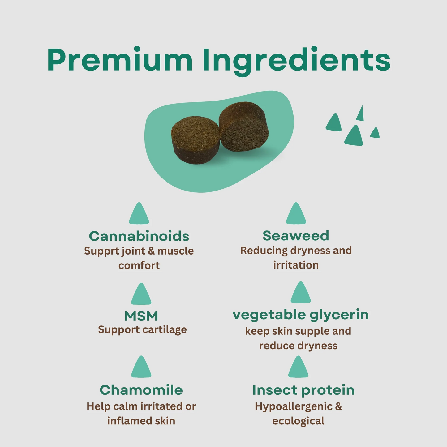 CandidTails Skin & Coat CBD Snacks for Dogs (300mg)