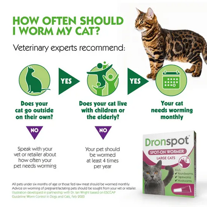 Drontal Wormer Spot-On for Cats (formerly Dronspot)
