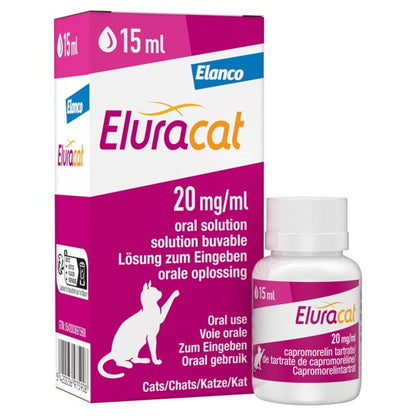 Eluracat 20mg/ml Oral Solution for Cats | Capromorelin 15ml