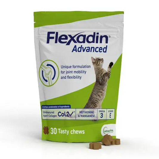 Flexadin Advanced cat supplement package on a white background
