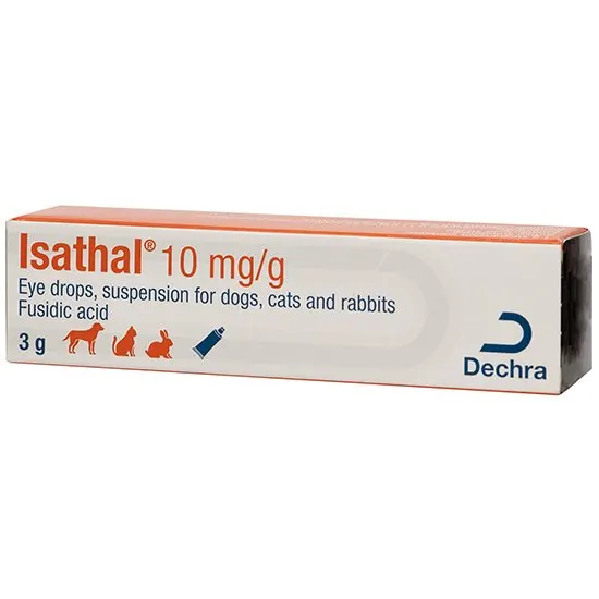 Isathal 10mg/g Eye Drops for Cats and Dogs (Fusidic Acid)