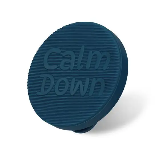 Kruuse Calm down button on white background