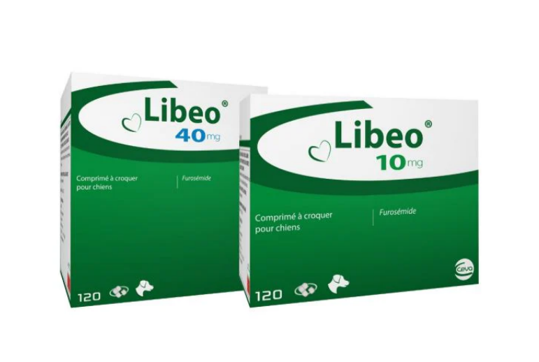 Two boxes of Libeo 10 mg and 40 mg tablets for dogs