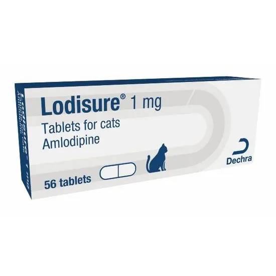 Box of Lodisure 1 mg tablets for cats with Dechra branding on a white background