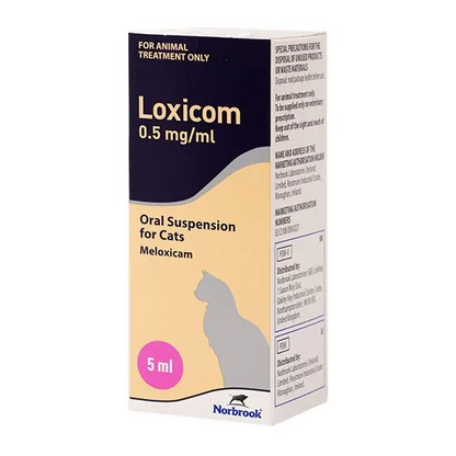 Loxicom 0.5mg/ml for the alleviation of inflammation and pain in both acute and chronic musculo-skeletal disorders in cats