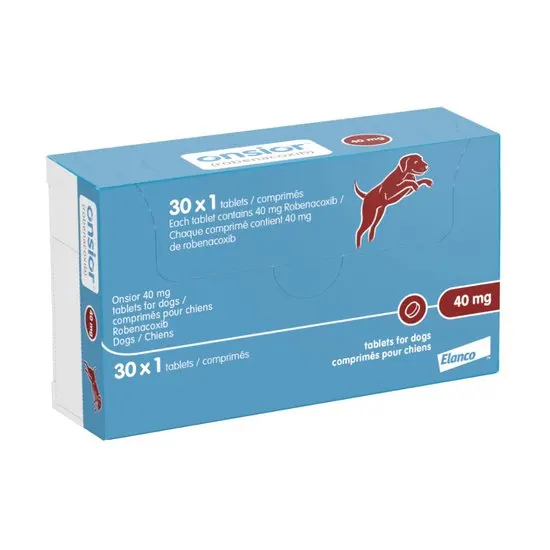Onsior 40mg tablets for the treatment of acute pain and inflammation in dogs