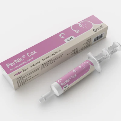 Pernic Cox tube and packaging on a white background