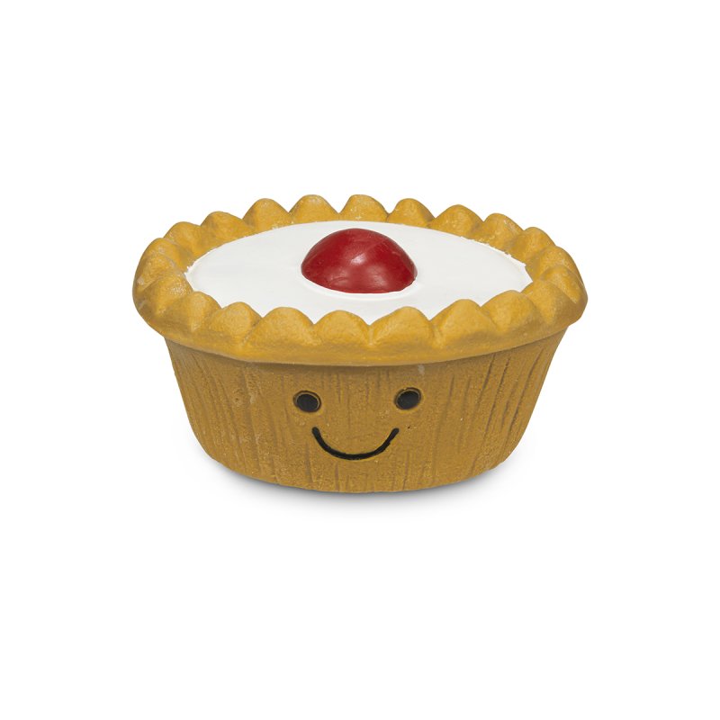 cherry bakewell toy on white background
