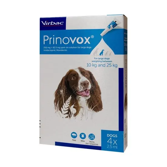 Prinovox Spot-On Solution for Dogs and Cats (4 pipettes)