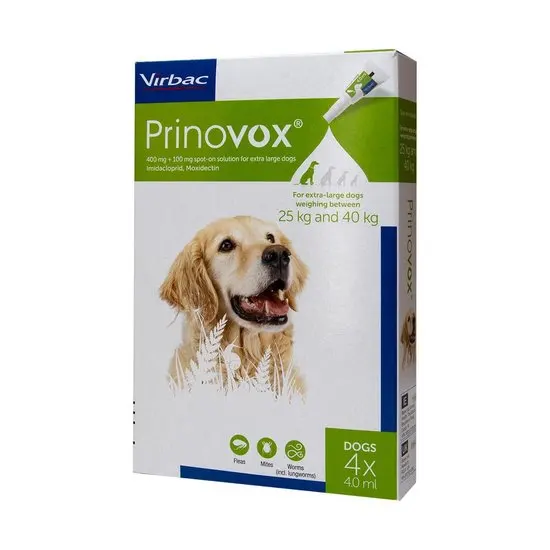 Prinovox Spot-On Solution for Dogs and Cats (4 pipettes)