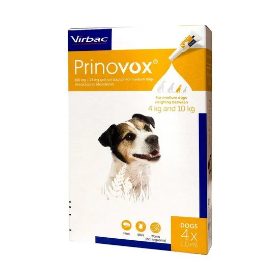 Prinovox Spot-On Solution for Dogs and Cats (4 pipettes)