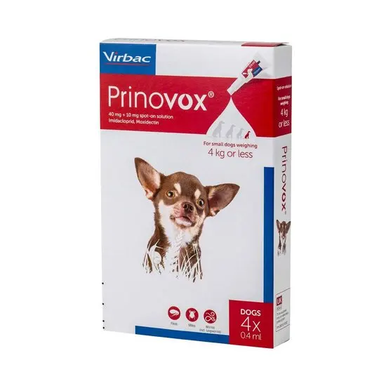 Prinovox Spot-On Solution for Dogs and Cats (4 pipettes)
