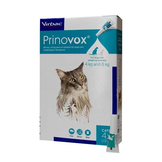 Prinovox Spot-On Solution for Dogs and Cats (4 pipettes)