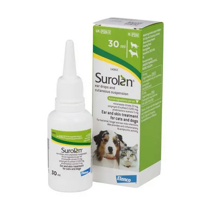 Surolan Cutaneous Ear Drops Suspension for Dogs and Cats