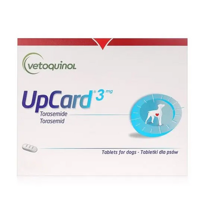 Vetoquinol UpCard 3mg packaging for dogs on a white background