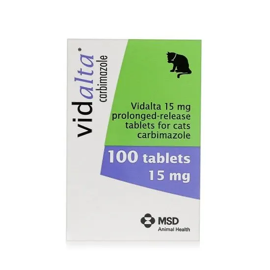 Vidalta 15 mg prolonged-release tablets for cats packaging with MSD logo